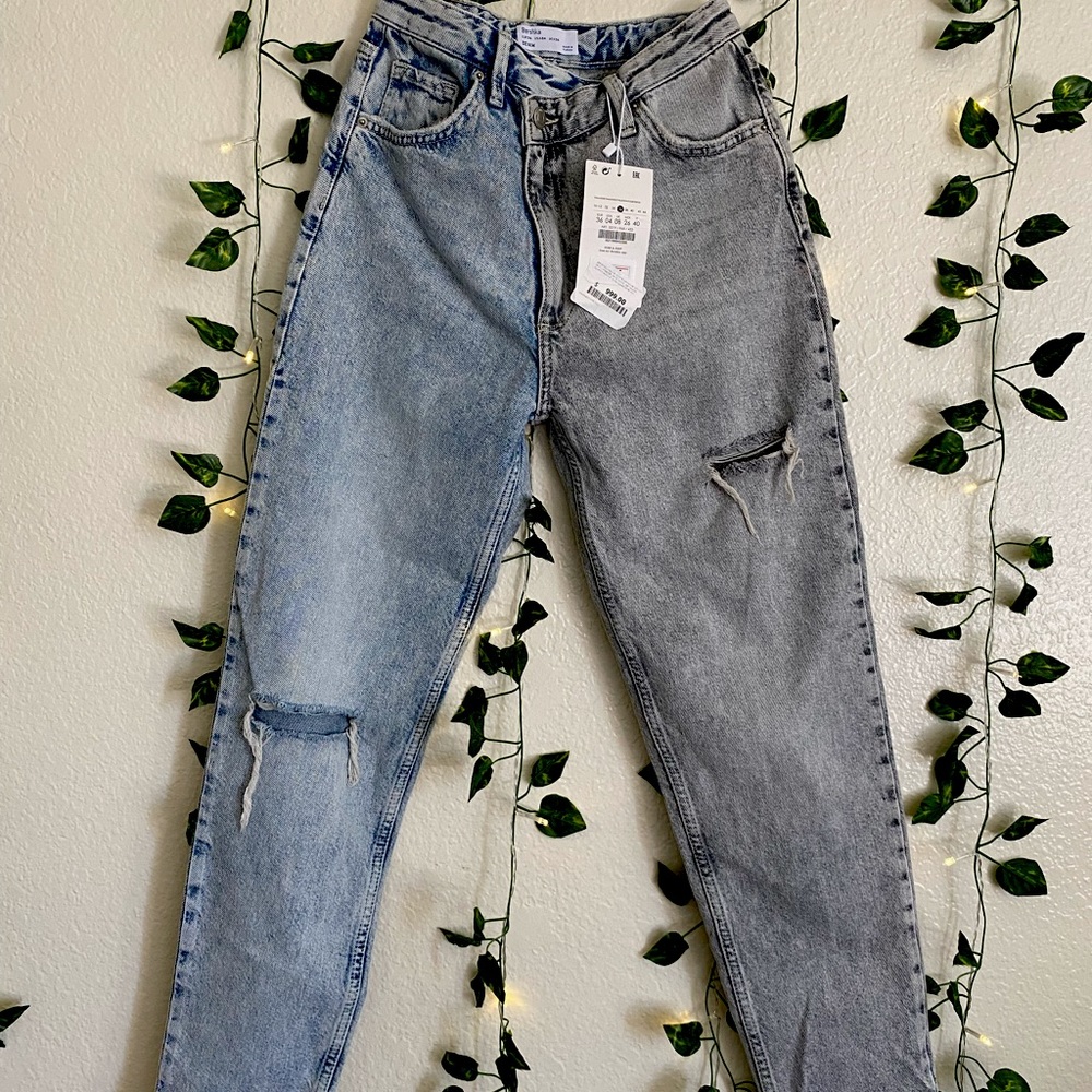 Bershka jeans light blue & gray